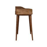 Gallery Back Cable Writing Desk | Oak Solid Mango Wood