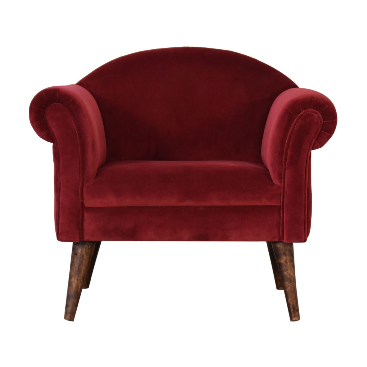 Wine Velvet Nordic Style Chair