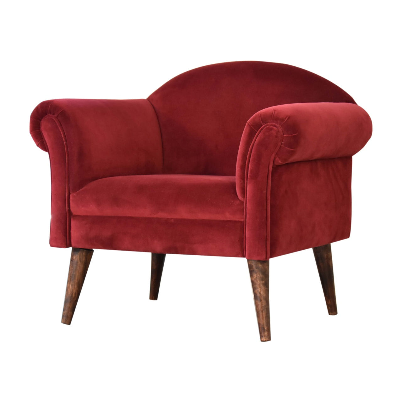 Wine Velvet Nordic Style Chair