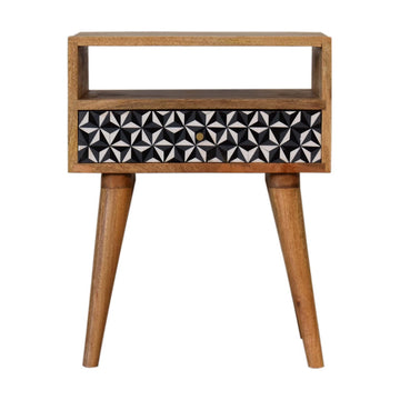 Mosaic Bedside Table | Oak Mango Wood