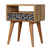 Mosaic Bedside Table | Oak Mango Wood