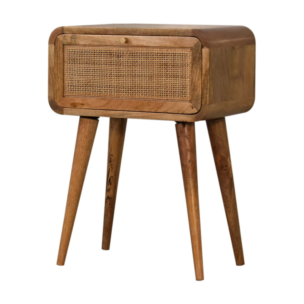 Mini Woven Bedside Table