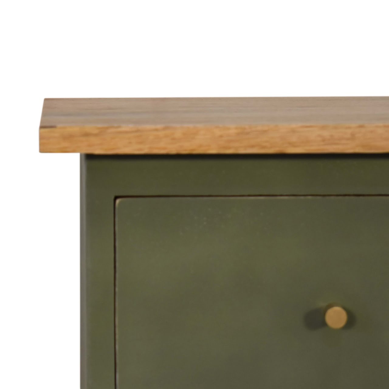 Olive Hand Painted Bedside Table