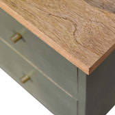 Olive Hand Painted Bedside Table