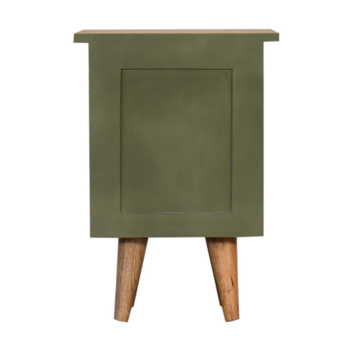 Olive Hand Painted Bedside Table