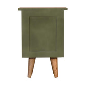 Olive Hand Painted Bedside Table
