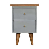 Sky Blue Hand Painted Bedside Table | Oak-Ish Solid Mango Wood Default Title
