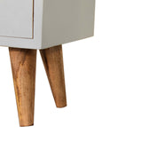 Sky Blue Hand Painted Bedside Table | Oak-Ish Solid Mango Wood