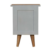 Sky Blue Hand Painted Bedside Table | Oak-Ish Solid Mango Wood