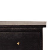 Black Hand Painted Bedside Table | Oak-Ish Mango Wood