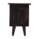 Black Hand Painted Bedside Table | Oak-Ish Mango Wood