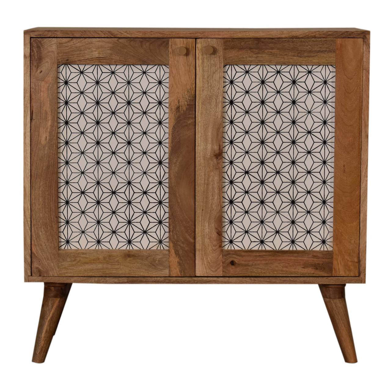 Geometric Screen Printed Chest of Drawers