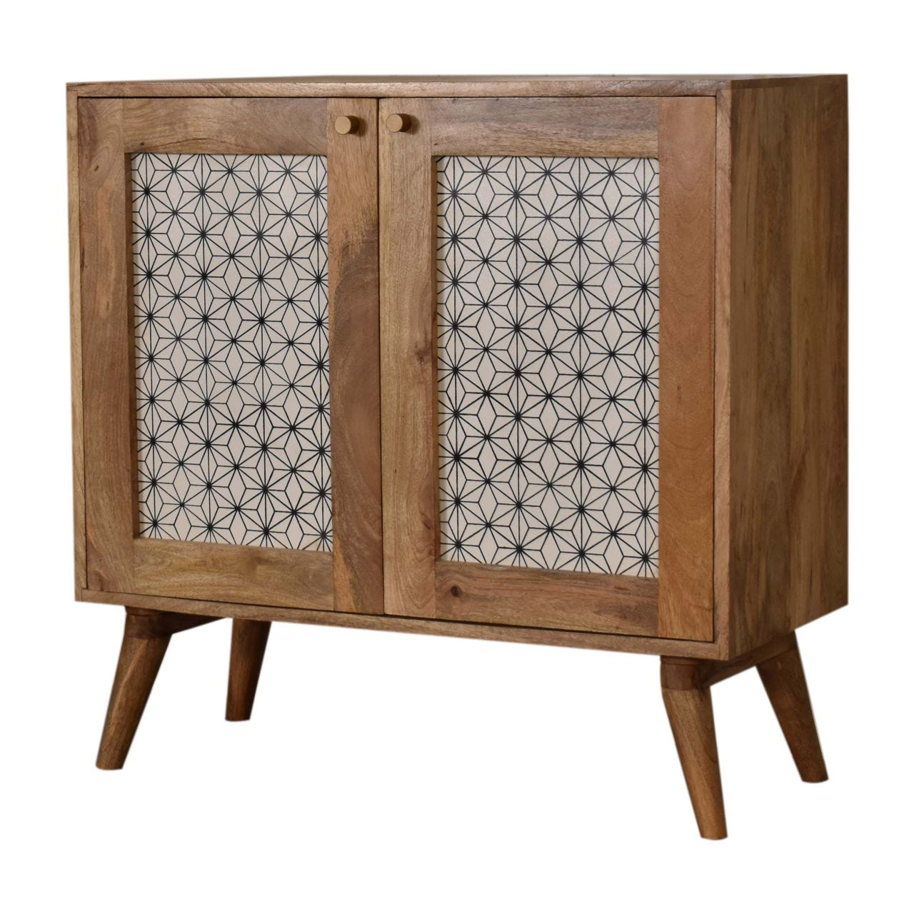 Geometric Screen Printed Chest of Drawers