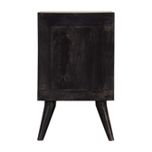 Multi Drawer Ash Black Bedside Table