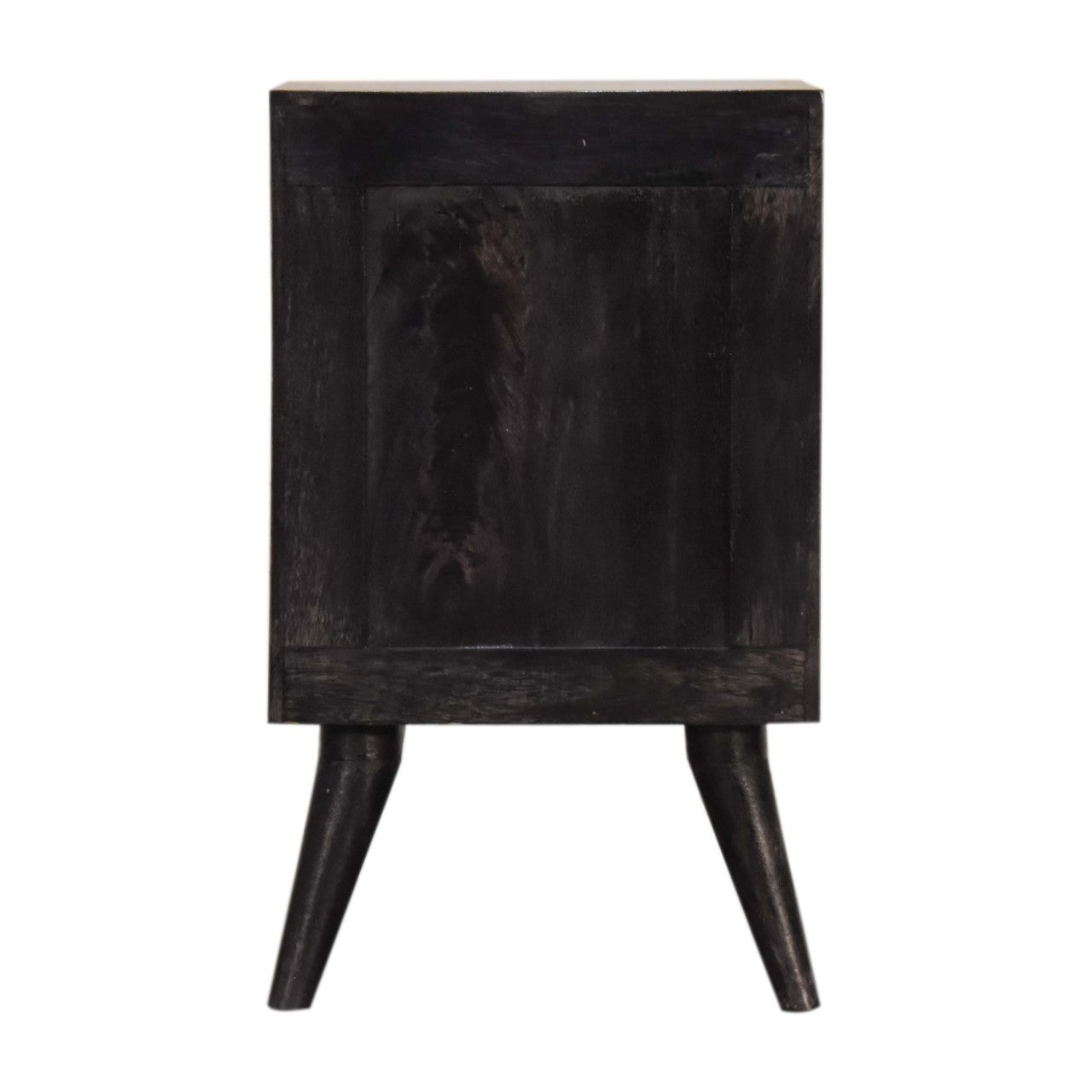 Multi Drawer Ash Black Bedside Table
