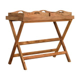 Prima Butler Tray Table Accent Piece | Oak Mango Wood