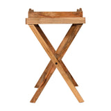 Prima Butler Tray Table Accent Piece | Oak Mango Wood
