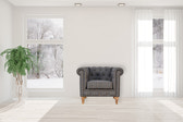 Pewter Tweed Chesterfield Armchair