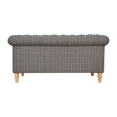 Pewter Tweed 2 Seat Chesterfield Sofa