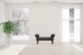 Pewter Tweed Turned Bedroom Bench