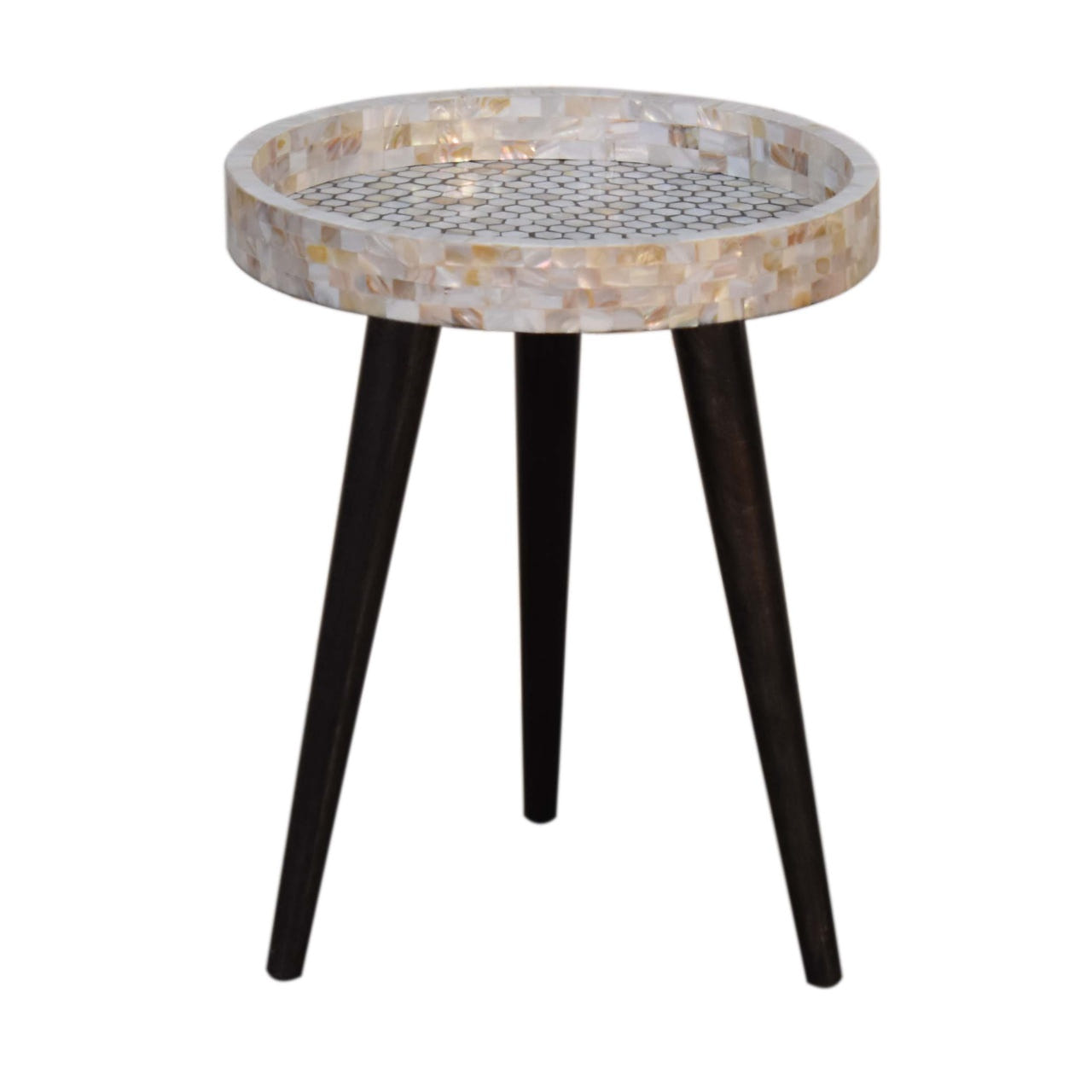 Honeycomb Mosaic End Table Accent Piece