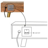 Cement Brass Cable Writing Desk | Oak-Ish Mango Wood