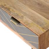 Cement Brass Cable Writing Desk | Oak-Ish Mango Wood