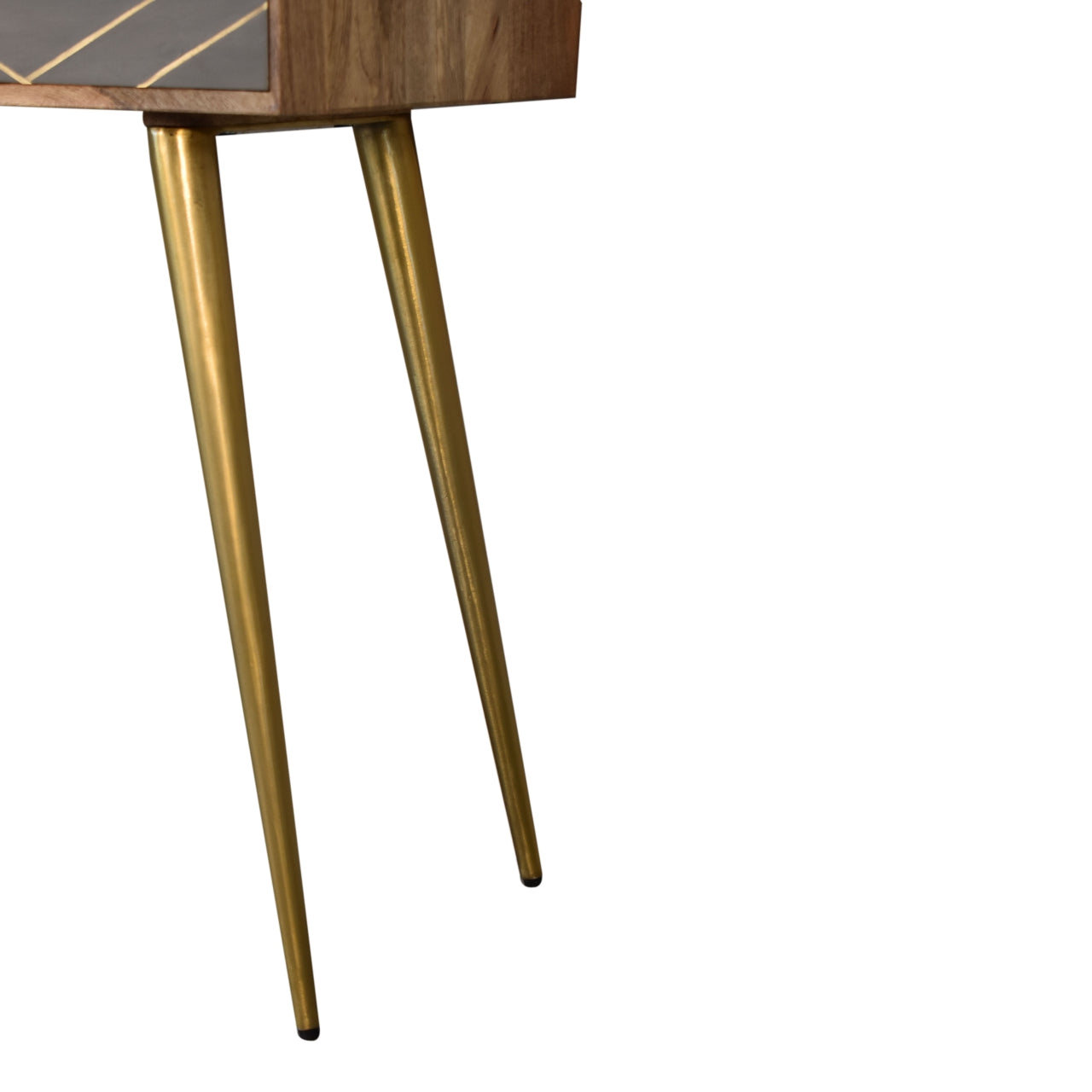 Cement Brass Cable Writing Desk | Oak-Ish Mango Wood