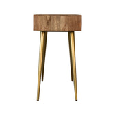 Cement Brass Cable Writing Desk | Oak-Ish Mango Wood
