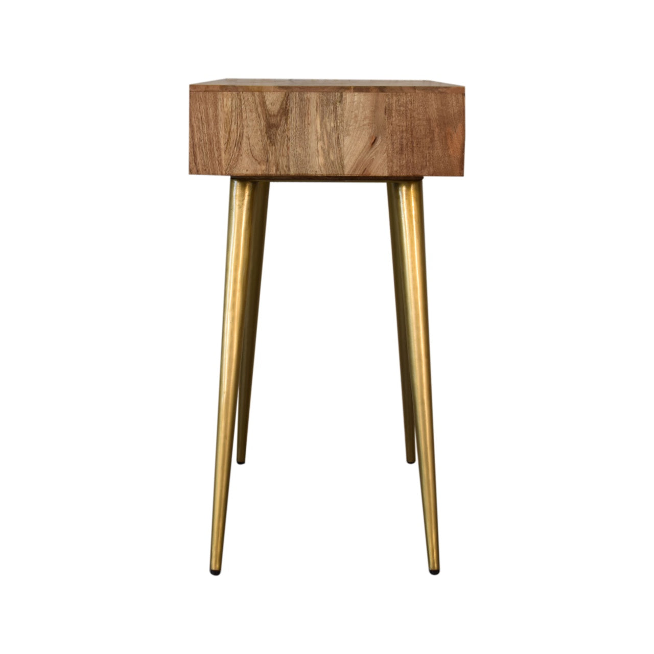 Cement Brass Cable Writing Desk | Oak-Ish Mango Wood