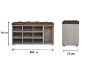 Stone Wash Storage Bench | Hidden Storage