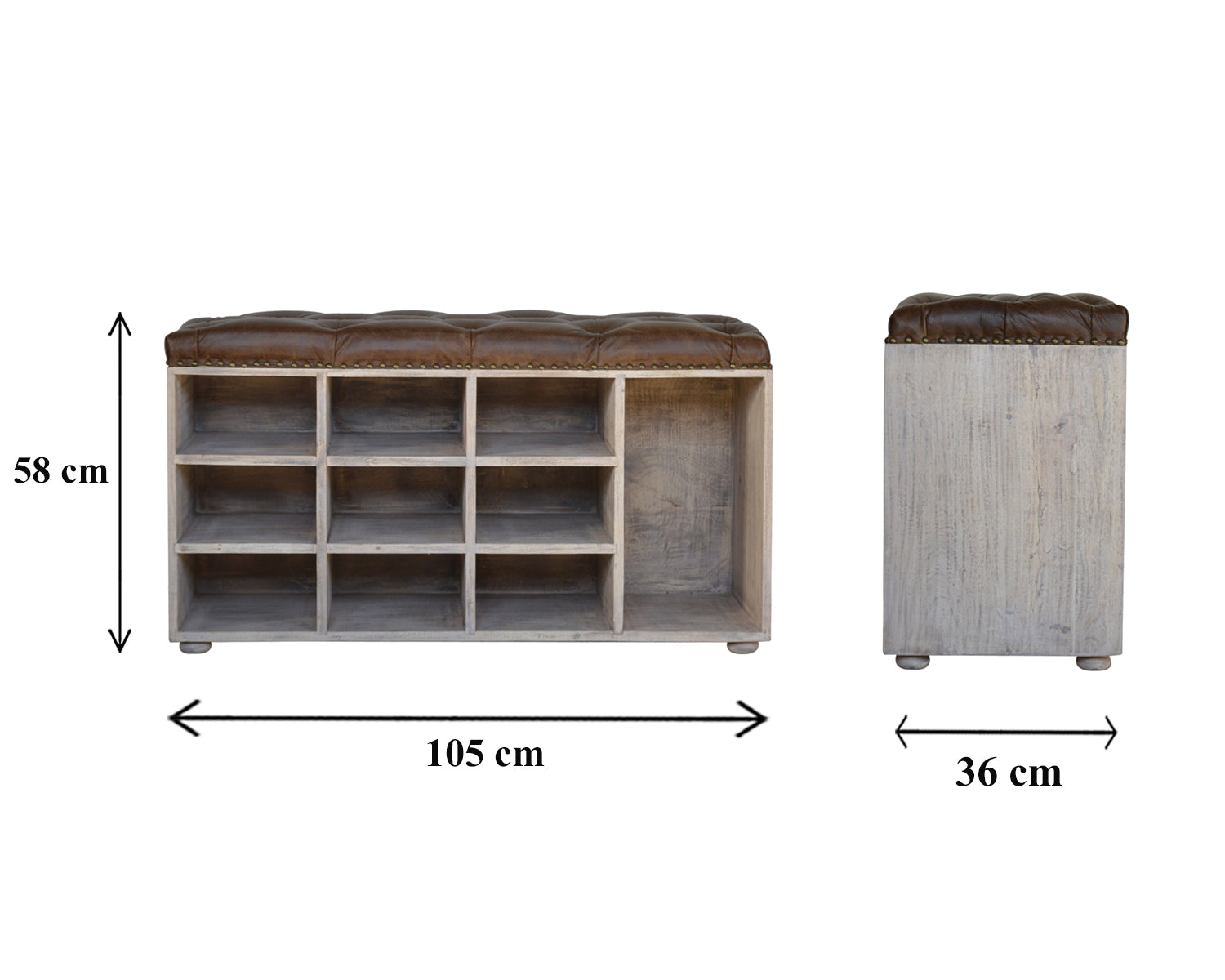 Stone Wash Storage Bench | Hidden Storage