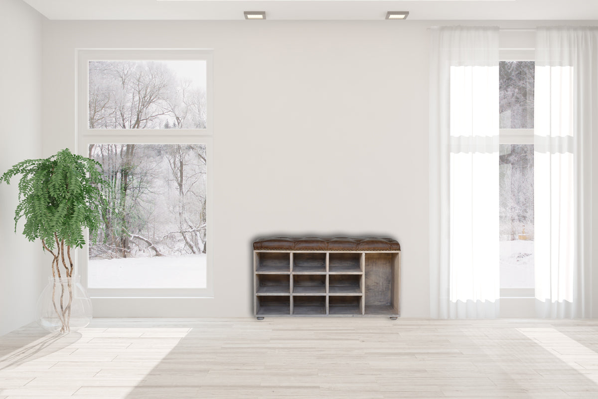 Stone Wash Storage Bench | Hidden Storage