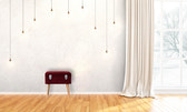 Wine Red Nordic Storage Bench | Cotton Velvet Hidden Storage