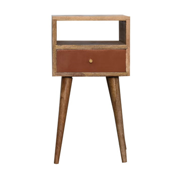 Mini Brick Red Hand Painted Bedside Table