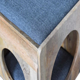 Round Cut-out Pet Bed with Seat Pad | Tweed