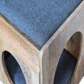Round Cut-out Pet Bed with Seat Pad | Tweed