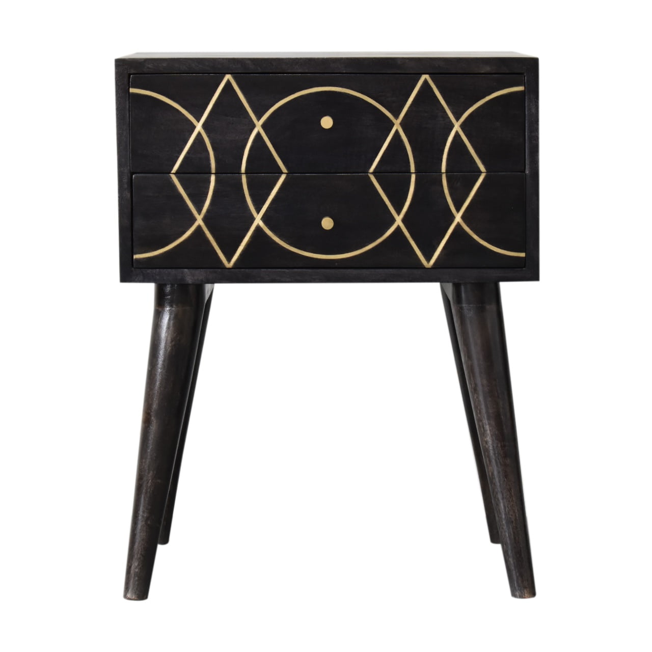 Oslo Bedside Table | Black Mango Wood
