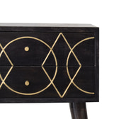 Oslo Bedside Table | Black Mango Wood