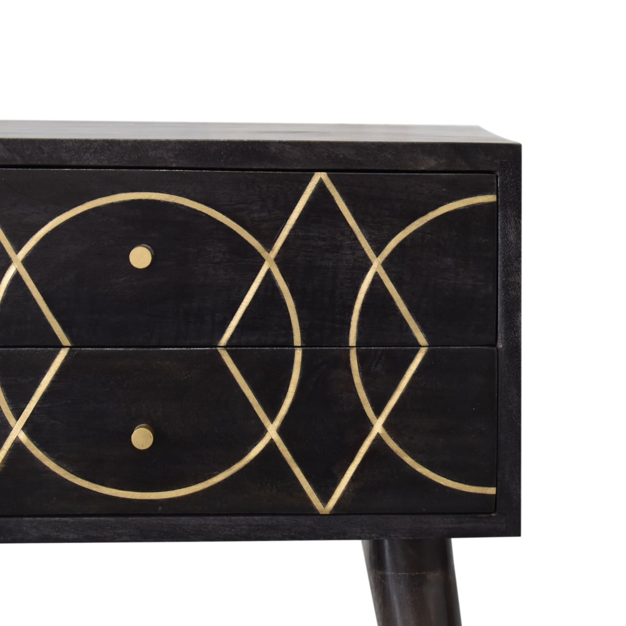 Oslo Bedside Table | Black Mango Wood