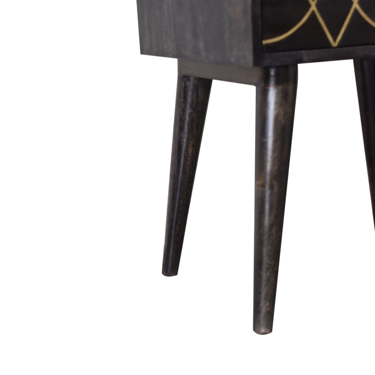 Oslo Bedside Table | Black Mango Wood