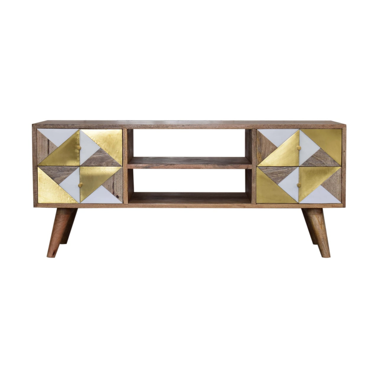 Ivy TV Media Unit | Oak Solid Mango Wood