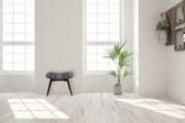 Zebra Print Curved Bench | Cotton Velvet