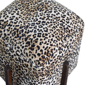 Leopard Footstool | Cotton Velvet