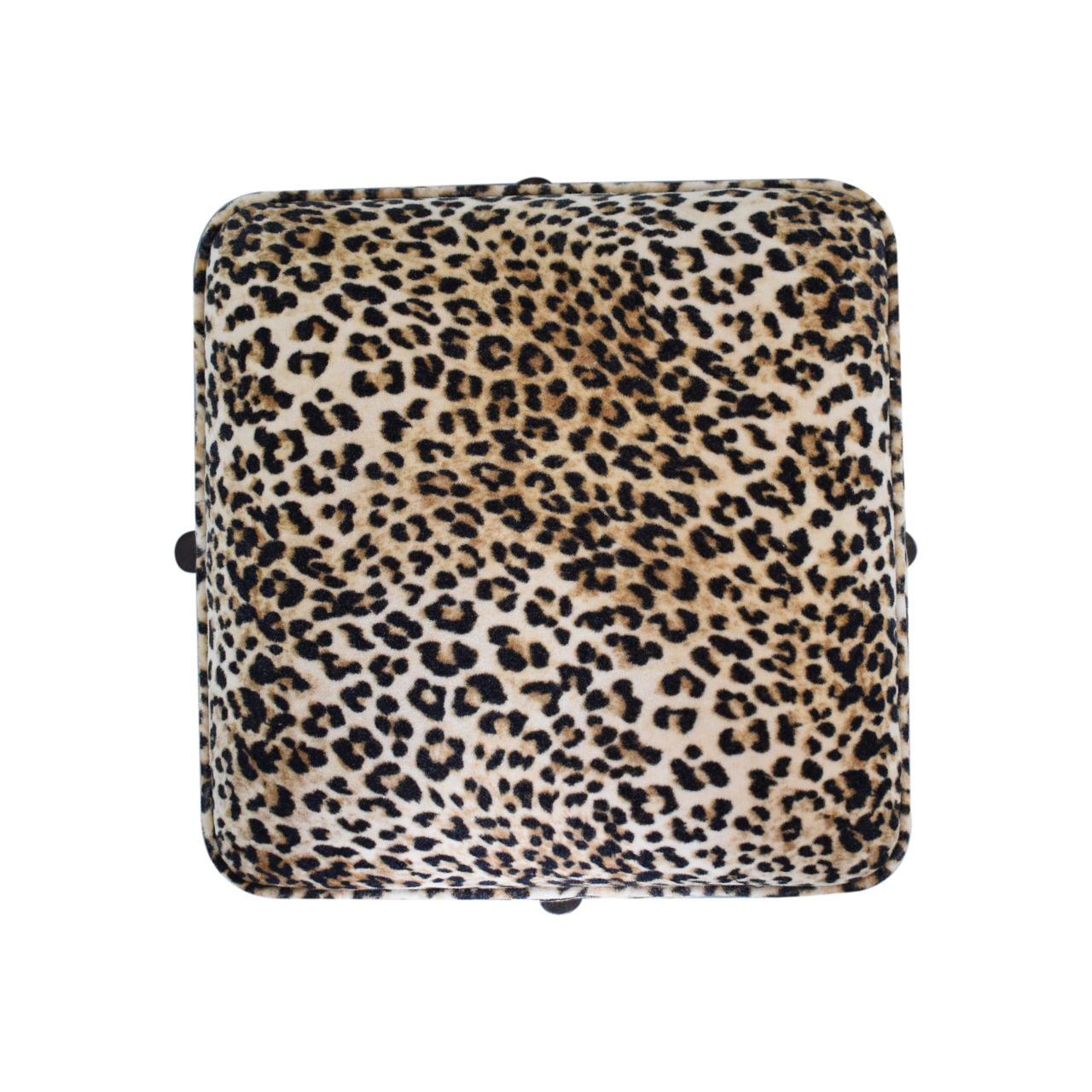 Leopard Footstool | Cotton Velvet