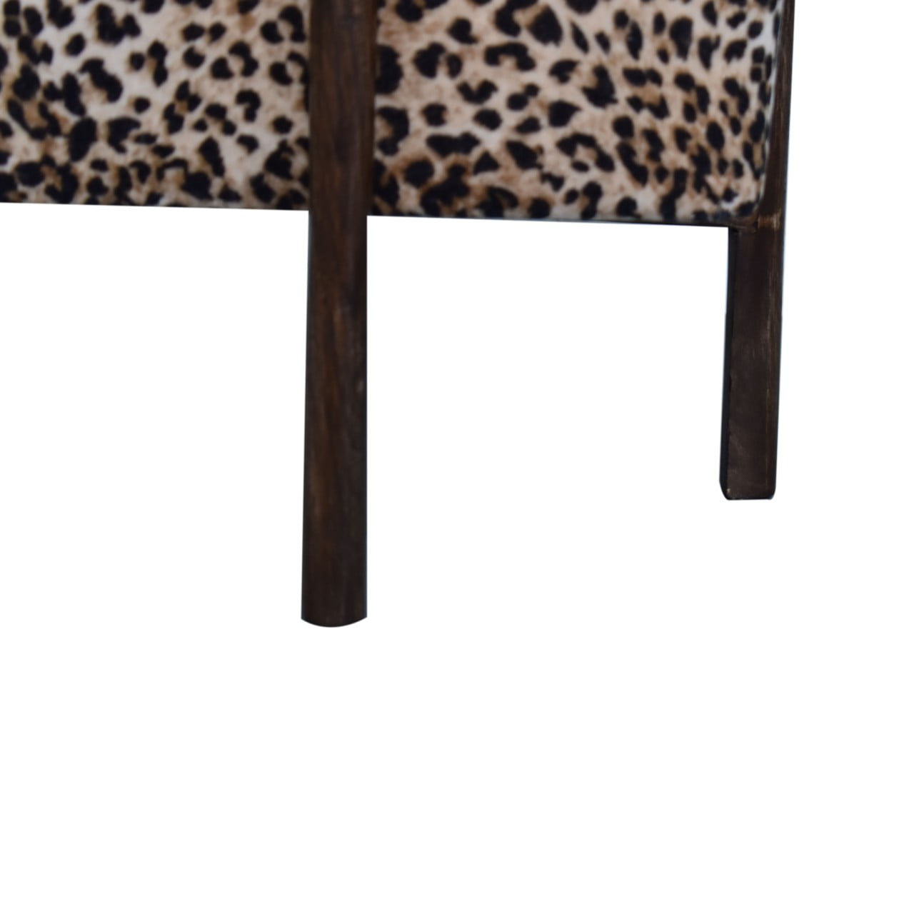 Leopard Footstool | Cotton Velvet