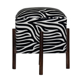 Zebra Footstool | Velvet
