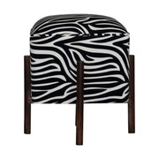 Zebra Footstool | Velvet
