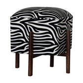 Zebra Footstool | Velvet