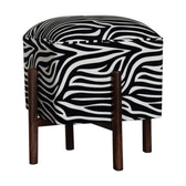 Zebra Footstool | Velvet